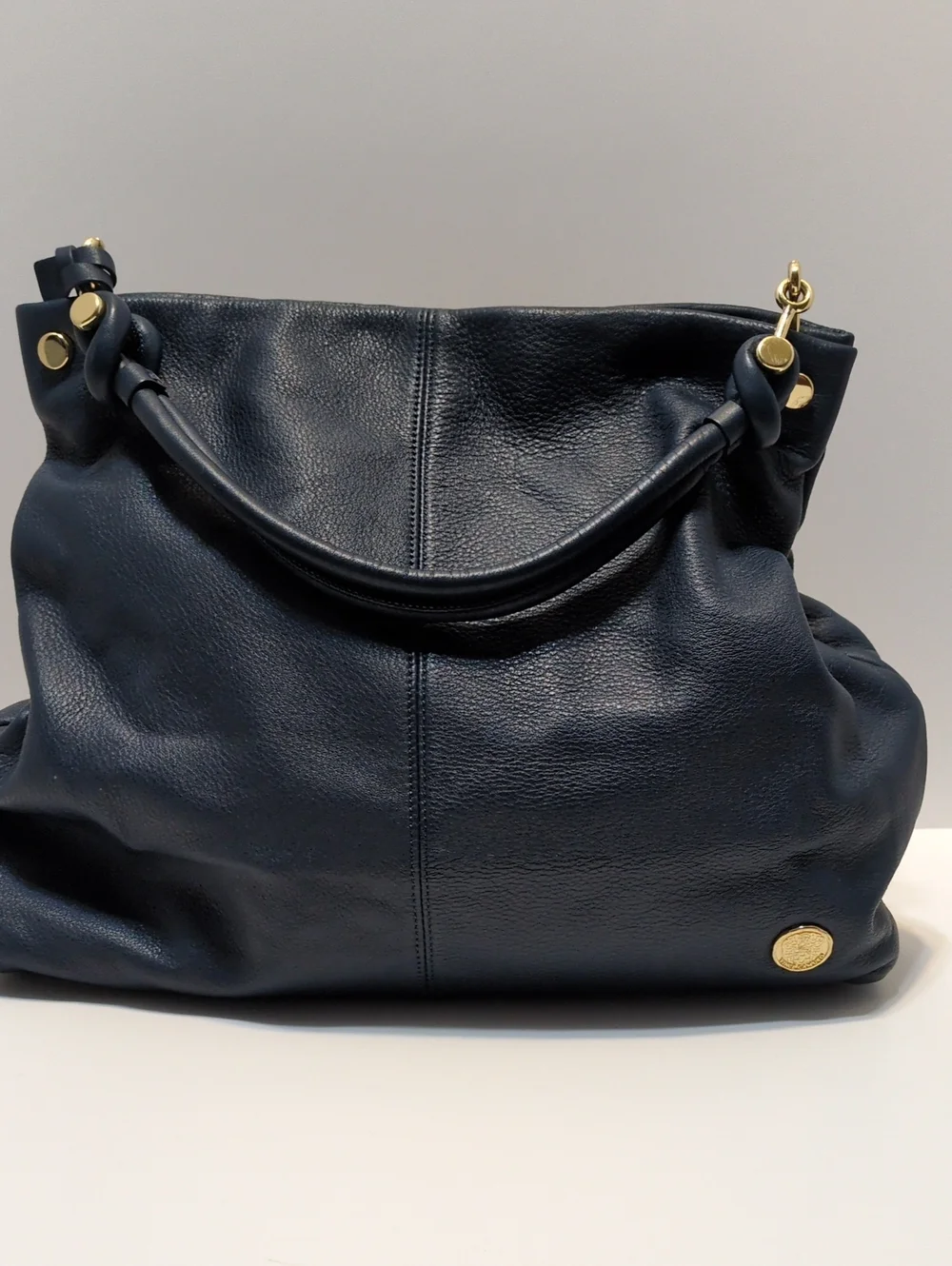 Vince Camuto Ruell Leather Hobo Bag Dress Blue Navy Shoulder Bag
